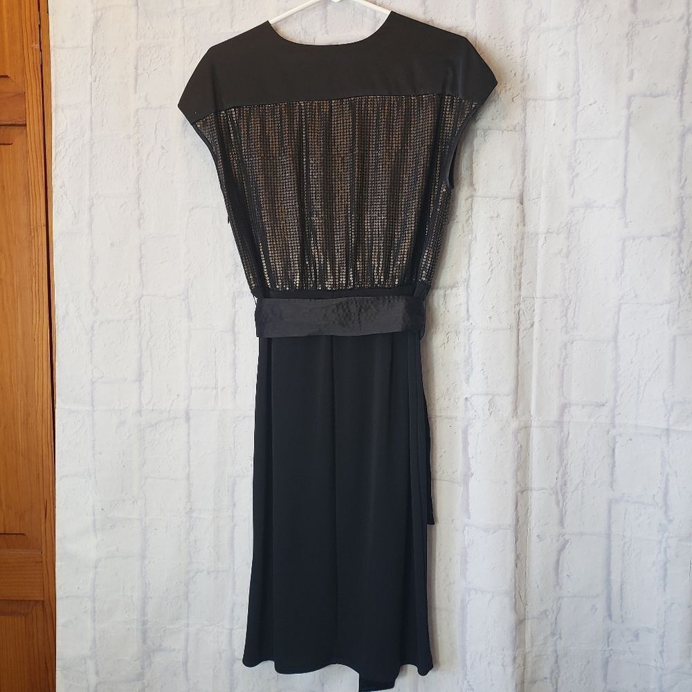 NARCISO RODRIGUEZ FOR DESIGN NATION Faux Wrap Sequined Dress Medium - Picture 9 of 9